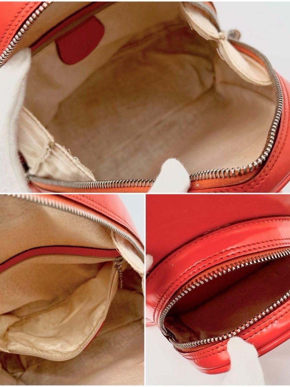 GUCCI Vintage Red Patent Leather Mini Bamboo Backpack | Made in Italy - Picture 8 of 11